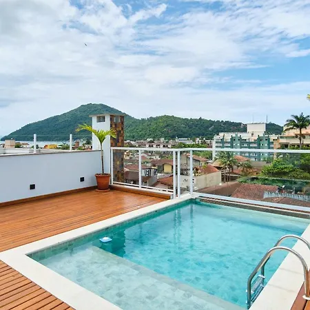 Orla Ubatuba 300 Metros - Ar Condicionado, Varanda Gourmet Exterior photo